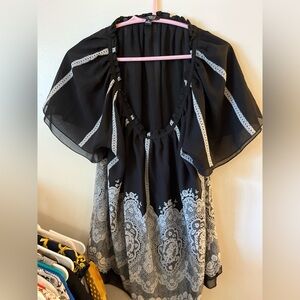 Elegant Black and White Kids Dress